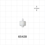 Male Luer Lock, Barbed, White - Fits 1/16 inch ID Tubing (0.063 inch, 1.59 mm) - 65428