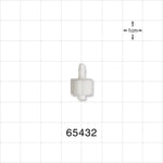 Male Luer Lock, Barbed, White - Fits 3/32 inch ID Tubing (0.094 inch, 2.38 mm) - 65432