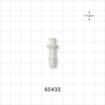 Female Luer Lock, Barbed, White - Fits 1/4 inch ID Tubing (0.25 inch, 6.35 mm) - 65433