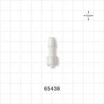 Male Luer Lock, Barbed, White - Fits 1/4 inch ID Tubing (0.25 inch, 6.35 mm) - 65438