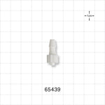 Male Luer Lock, Barbed, White - Fits 3/16 inch ID Tubing (0.188 inch, 4.76 mm) - 65439