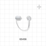 Male Luer Cap, Non-Vented w/Strap, White - Application loop fits 0.181 inch OD tubing (4.6 mm) - 65456