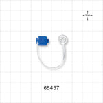 Male Luer Cap, Non-Vented w/Strap, Blue - Application loop fits 0.181 inch OD tubing (4.6 mm) - 65457