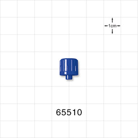 Male Luer Cap, Non-Vented, Blue -  - 65510