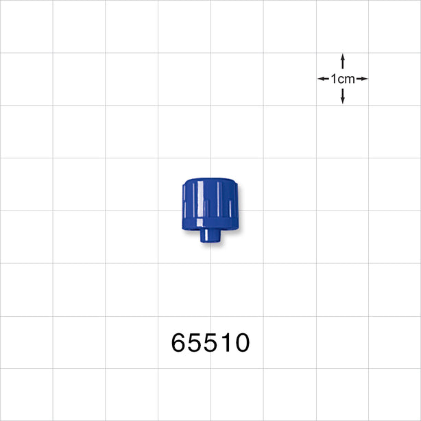 Male Luer Cap, Non-Vented, Blue -  - 65510