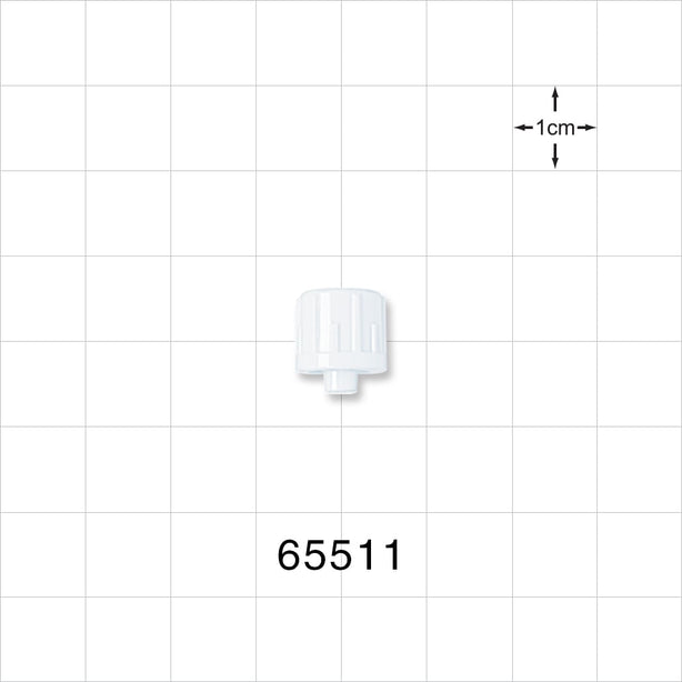 Male Luer Cap, Non-Vented, White -  - 65511