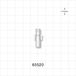 Female Luer Lock, Tubing Port, Clear - 0.192 inch - 0.183 inch ID (4.88 mm - 4.65 mm) - 65520