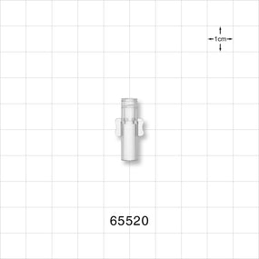 Female Luer Lock, Tubing Port, Clear - 0.192 inch - 0.183 inch ID (4.88 mm - 4.65 mm) - 65520