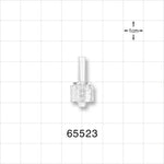 Male Luer Lock, Tubing Port, Clear - 0.115 inch - 0.105 inch ID (2.92 mm - 2.67 mm) - 65523