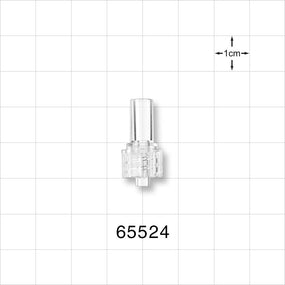 Male Luer Lock, Tubing Port, Clear - 0.192 inch - 0.182 inch ID (4.88 mm - 4.62 mm) - 65524