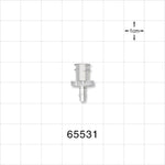 Female Luer Lock, Barbed, Clear - Fits 3/32 inch ID Tubing (0.094 inch, 2.38 mm) - 65531