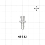Female Luer Lock, Barbed, Clear - Fits 5/32 inch ID Tubing (0.156 inch, 3.97 mm) - 65533