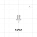 Female Luer Lock, Barbed, Clear - Fits 1/16 inch ID Tubing (0.063 inch, 1.59 mm) - 65536