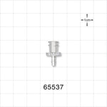 Female Luer Lock, Barbed, Clear - Fits 3/32 inch ID Tubing (0.094 inch, 2.38 mm) - 65537