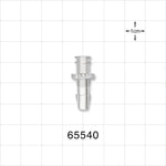 Female Luer Lock, Barbed, Clear - Fits 3/16 inch ID Tubing (0.188 inch, 4.76 mm) - 65540