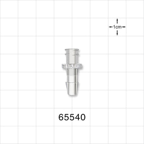 Female Luer Lock, Barbed, Clear - Fits 3/16 inch ID Tubing (0.188 inch, 4.76 mm) - 65540