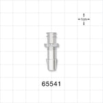Female Luer Lock, Barbed, Clear - Fits 1/4 inch ID Tubing (0.25 inch, 6.35 mm) - 65541