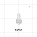 Male Luer Lock, Barbed, Clear - Fits 5/32 inch ID Tubing (0.156 inch, 3.97 mm) - 65553
