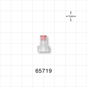 Push-On Female Luer Cap, Vented, w/Hydrophobic Filter, Natural - 1.2 Mircon; 0.366 inch ID (9.3 mm) - 65719