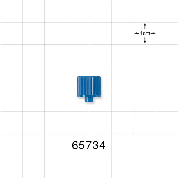 Male Luer Cap, Non-Vented, Blue -  - 65734
