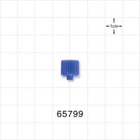 Male Luer Cap, Non-Vented, Blue -  - 65799