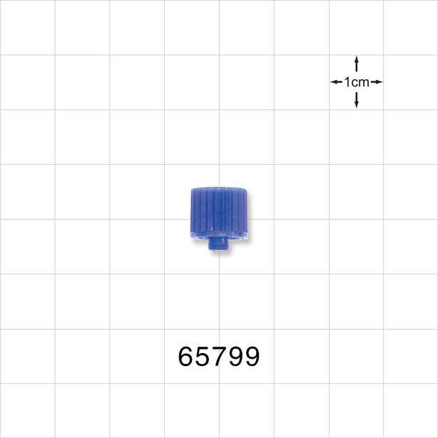 Male Luer Cap, Non-Vented, Blue -  - 65799