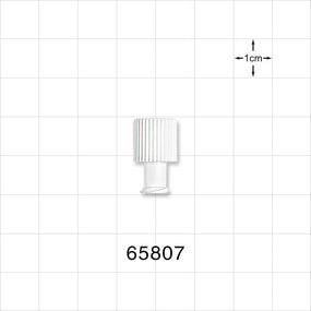 Double Dead-Ender Cap, Non-Vented w/Recessed Stem, White -  - 65807