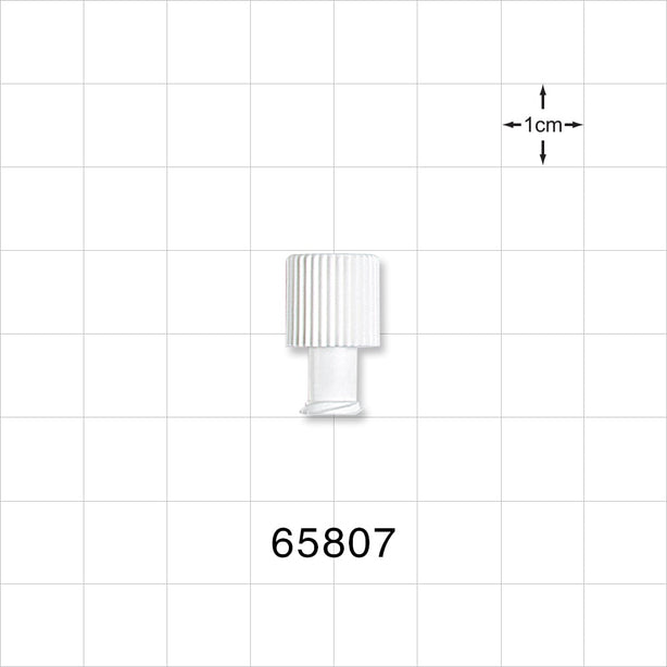 Double Dead-Ender Cap, Non-Vented w/Recessed Stem, White -  - 65807