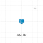 Push-On Male Luer Cap, Non-Vented, Blue -  - 65816