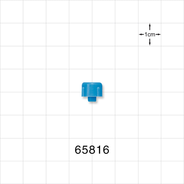 Push-On Male Luer Cap, Non-Vented, Blue -  - 65816