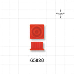Male Luer Cap, Non-Vented, Red -  - 65828