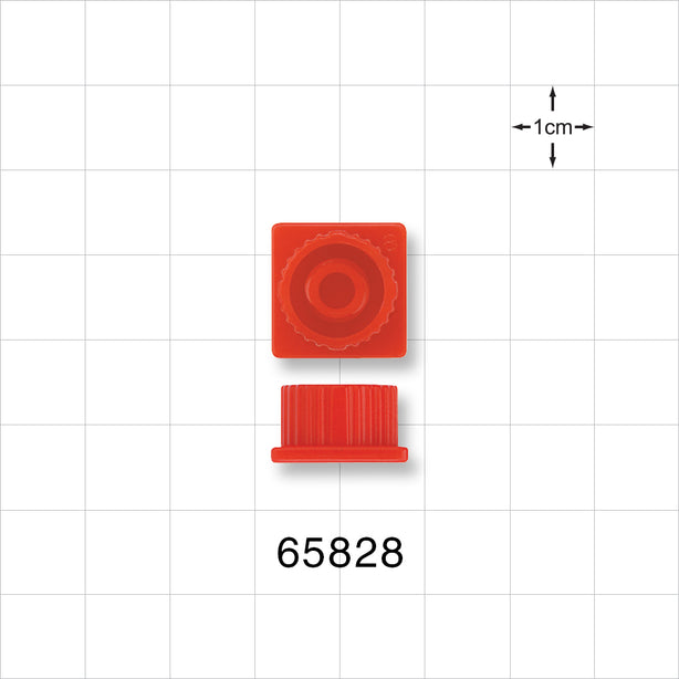 Male Luer Cap, Non-Vented, Red -  - 65828