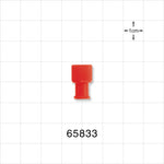 Double Dead-Ender Cap, Non-Vented w/Recessed Stem, Red -  - 65833