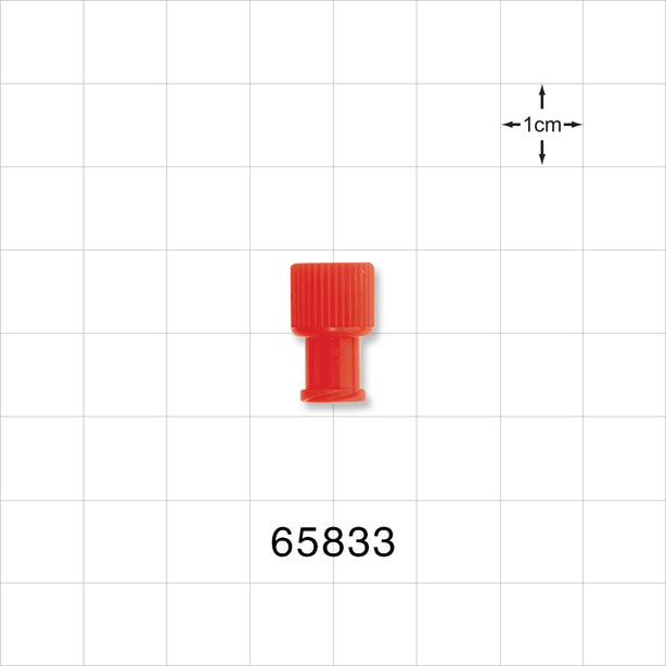 Double Dead-Ender Cap, Non-Vented w/Recessed Stem, Red -  - 65833