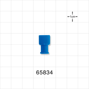 Double Dead-Ender Cap, Non-Vented w/Recessed Stem, Blue -  - 65834