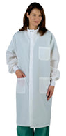 Fluid-Resistant Unisex Barrier Lab Coat, White, Size 5XL - 6623BQW5XL - 1 Each