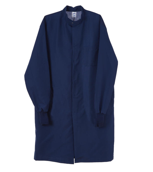 Fluid-Resistant Barrier Lab Coat without Pockets, Unisex, Navy, Size L - 6623NPBNWL - 1 Each