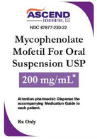Mycophenolate Mofetil Tablets - 67877-0230-22 - 1 Each - MDL-67877-230-22