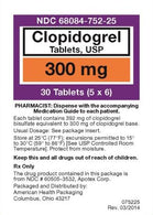 Clopidogrel Oral Tablets - 68084-0752-25 - 1 box - MDL-68084-752-25