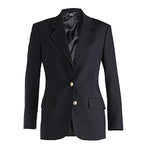 Edwards Garment Co 6830 007 Women's Hopsack 55% Polyester/45% Wool Blazer, Navy, Size 24 - 1 Each