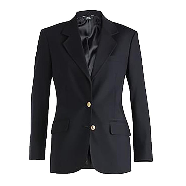 Edwards Garment Co 6830 007 Women's Hopsack 55% Polyester/45% Wool Blazer, Navy, Size 2 - MDL-6830NVY2 - 1 Each