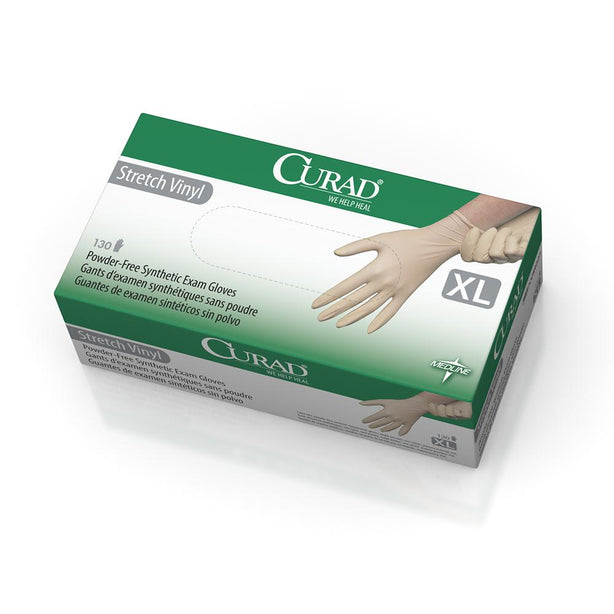 CURAD Stretch Vinyl Exam Gloves - CA Only - 6CUR9227 - 1300 Each - MDL-6CUR9227