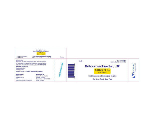 Somerset Therapeutics, LLC Methocarbamol Injection 70069-0101-05 5.0 Each-MDL-70069-101-05