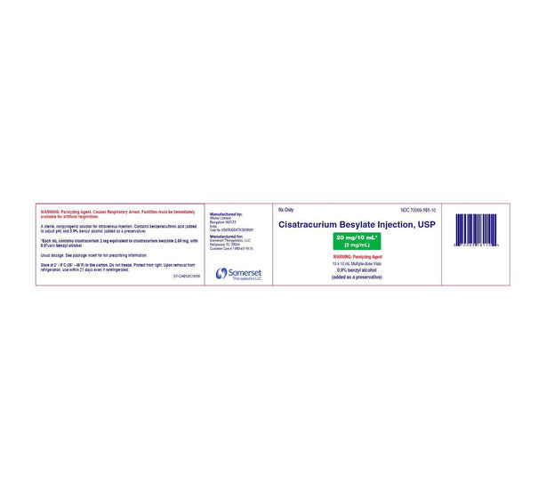Cisatracurium Besylate Injection - 70069-0161-10 - 10 Each - MDL-70069-161-10