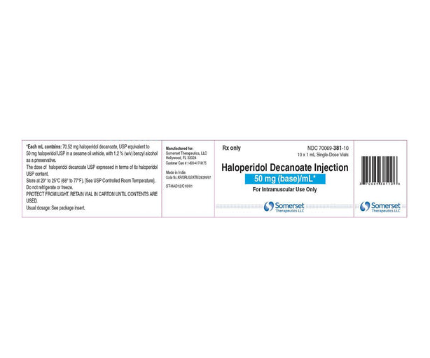 Somerset Therapeutics, LLC Haldol Deaconate - 70069-381-10