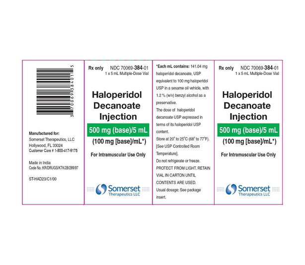 Somerset Therapeutics, LLC Haldol Deaconate 70069-0384-01 - 1.0 Each