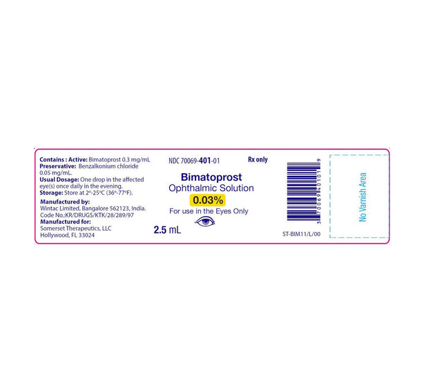Somerset Therapeutics, LLC Latisse Solution 70069-0401-01 - 1.0 Each
