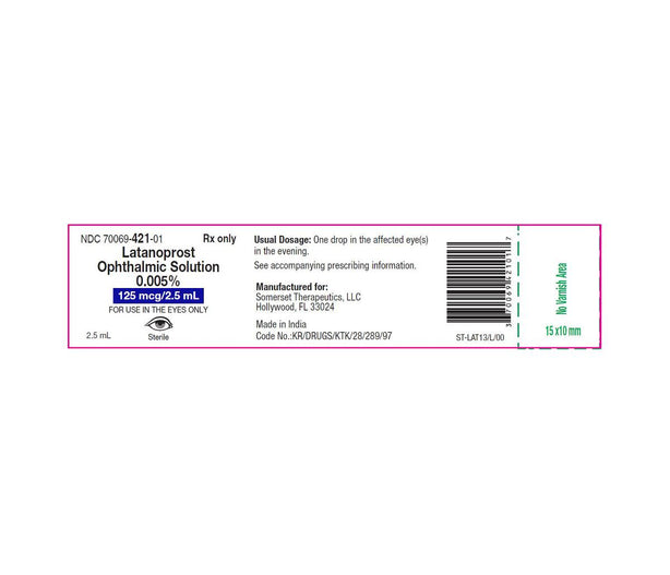 Xalatan Latanoprost Ophthalmic Solution, 0.005%, 2.5mL White Ldpe bottle, 2.5mL x 1 - 70069-0421-01 - 1 Each