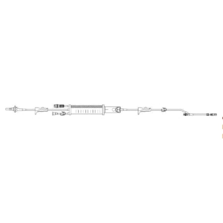 BD Burette IV Administration Set Alaris® Gravity 2 Ports 60 Drops / mL Drip Rate Without Filter 100 Inch Tubing - Case of 20 - 82104E-CS