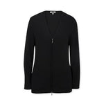 Edwards Garment Co Full Zip Sweaters 7062 010 Women's V-Neck Full-Zip Cardigan, Black, Size L - 1 Each
